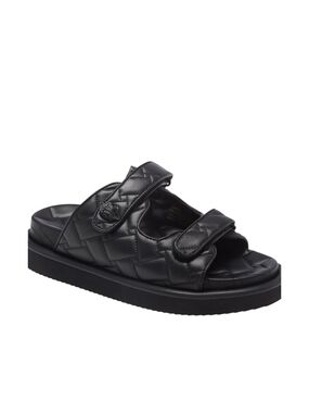 Sizes 10 To 13 W Roomy Kurt Geiger Black Leather Comfy Sandals Adjustable Unisex